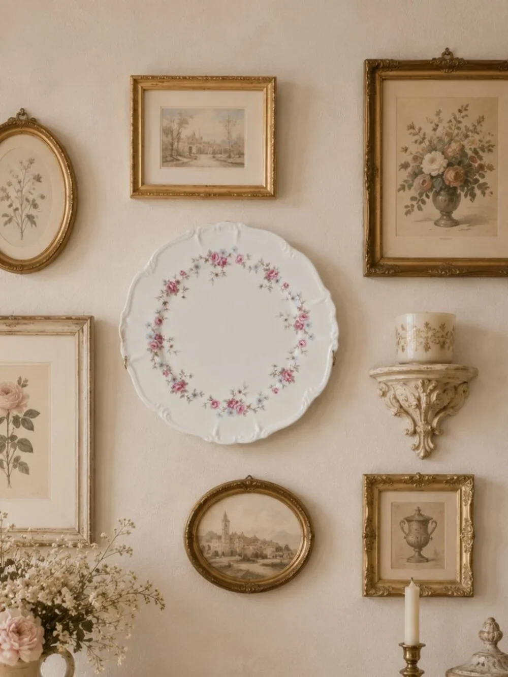 Vintage Edelstein Bavaria Florence Pattern Dinner Plate With Scalloped Edges
